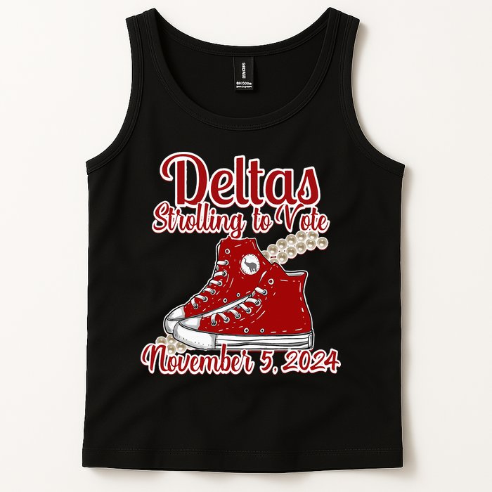 Deltas Strolling To Vote November 5 2024 Chucks And Pearls Tank Top