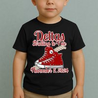 Deltas Strolling To Vote November 5 2024 Chucks And Pearls Toddler T-Shirt