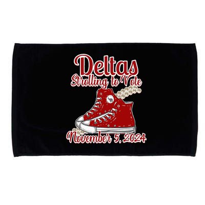 Deltas Strolling To Vote November 5 2024 Chucks And Pearls Microfiber Hand Towel