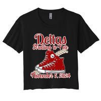 Deltas Strolling To Vote November 5 2024 Chucks And Pearls Crop Top