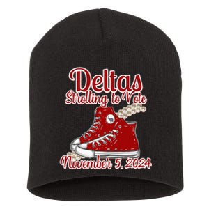 Deltas Strolling To Vote November 5 2024 Chucks And Pearls Short Acrylic Beanie