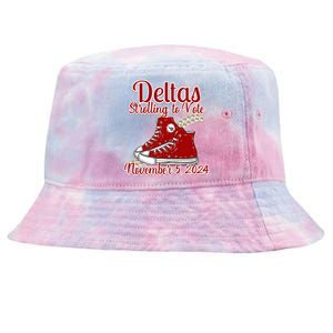 Deltas Strolling To Vote November 5 2024 Chucks And Pearls Tie-Dyed Bucket Hat