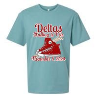 Deltas Strolling To Vote November 5 2024 Chucks And Pearls Sueded Cloud Jersey T-Shirt