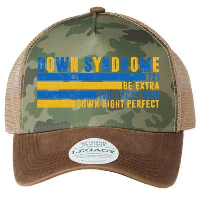Down Syndrome T21 Be Extra The Lucky Few Down Right Perfect Legacy Tie Dye Trucker Hat