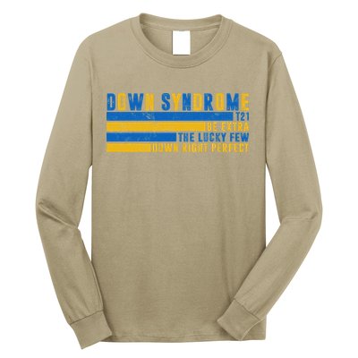 Down Syndrome T21 Be Extra The Lucky Few Down Right Perfect Long Sleeve Shirt