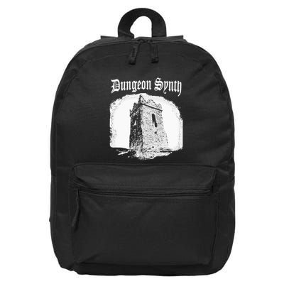 Dungeon Synth Tower Castle Dark Gothic Creepy Castle Vibe 16 in Basic Backpack