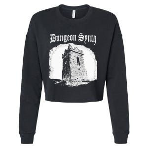 Dungeon Synth Tower Castle Dark Gothic Creepy Castle Vibe Cropped Pullover Crew