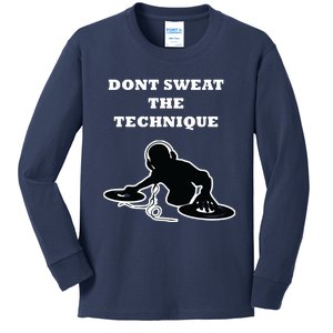 Dont Sweat The Technique Classic Old School Hip Hop Kids Long Sleeve Shirt