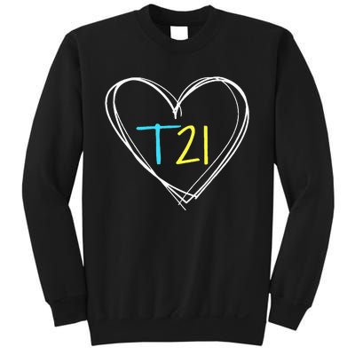 Down Syndrome T21 Awareness For Women With Hearts Sweatshirt