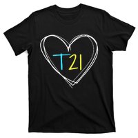 Down Syndrome T21 Awareness For Women With Hearts T-Shirt