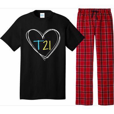 Down Syndrome T21 Awareness For Women With Hearts Pajama Set