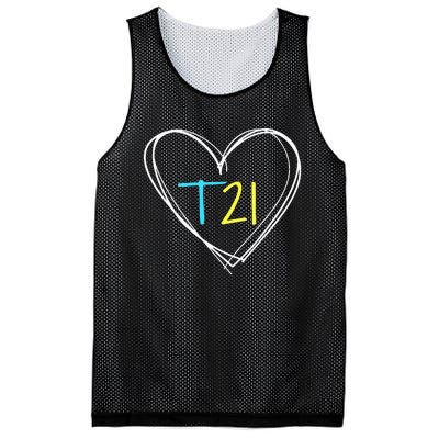 Down Syndrome T21 Awareness For Women With Hearts Mesh Reversible Basketball Jersey Tank