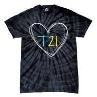 Down Syndrome T21 Awareness For Women With Hearts Tie-Dye T-Shirt