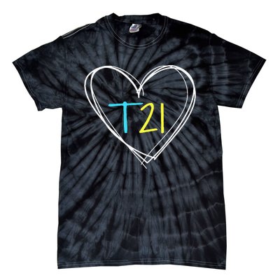 Down Syndrome T21 Awareness For Women With Hearts Tie-Dye T-Shirt