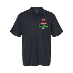 Dear Santa They Are The Naughty Ones Christmas Family Funny Softstyle Adult Sport Polo