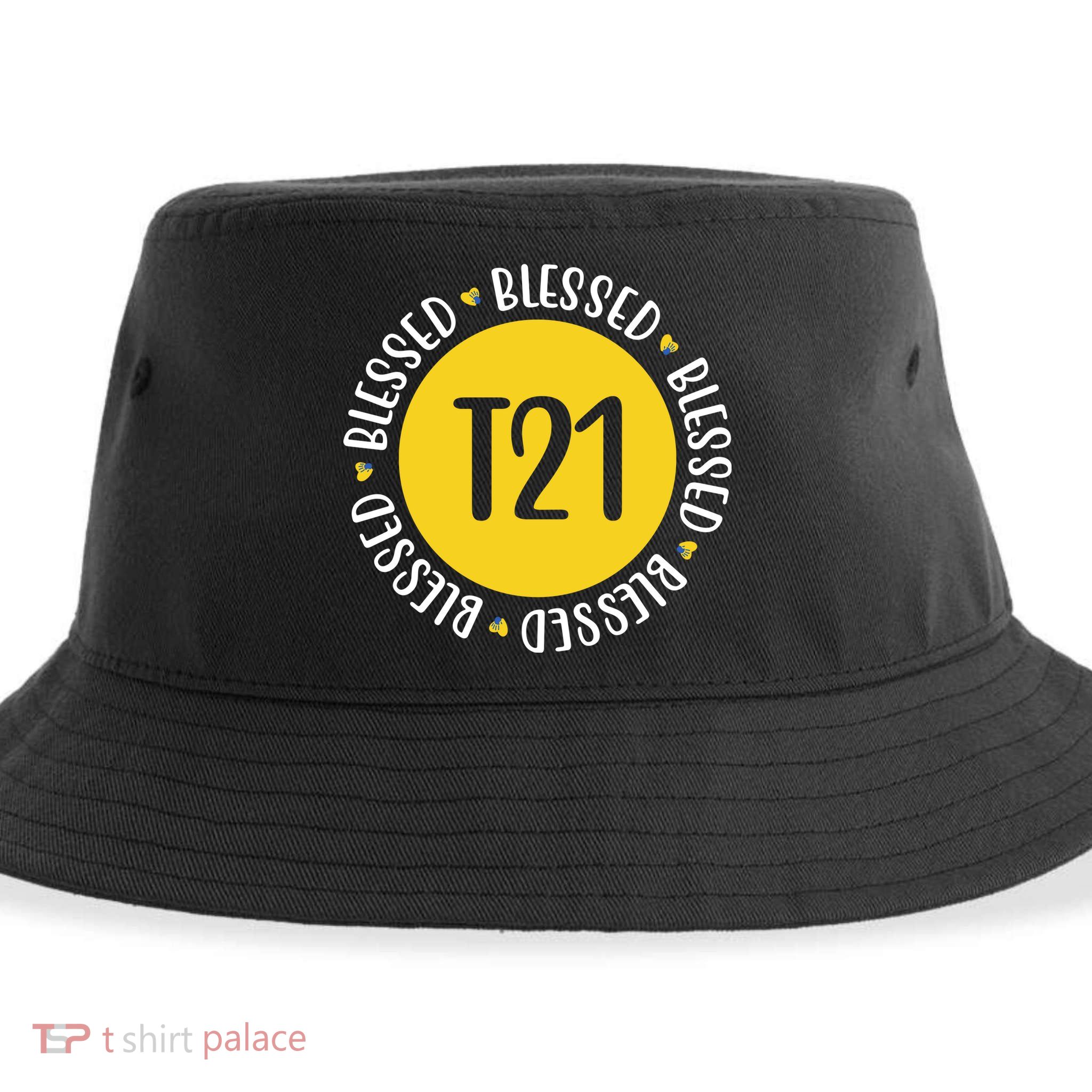 Down Syndrome T21 Blessed Awareness Sustainable Bucket Hat