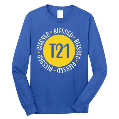 Down Syndrome T21 Blessed Awareness Long Sleeve Shirt