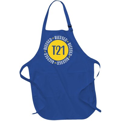 Down Syndrome T21 Blessed Awareness Full-Length Apron With Pockets