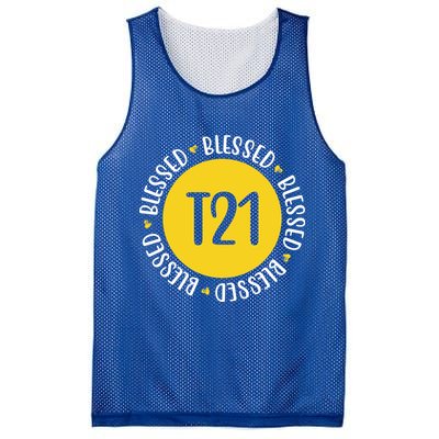 Down Syndrome T21 Blessed Awareness Mesh Reversible Basketball Jersey Tank