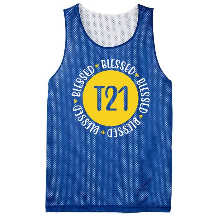 Down Syndrome T21 Blessed Awareness Mesh Reversible Basketball Jersey Tank