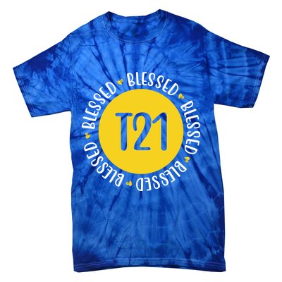 Down Syndrome T21 Blessed Awareness Tie-Dye T-Shirt