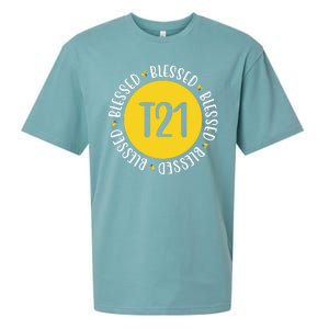 Down Syndrome T21 Blessed Awareness Sueded Cloud Jersey T-Shirt