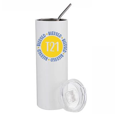 Down Syndrome T21 Blessed Awareness Stainless Steel Tumbler