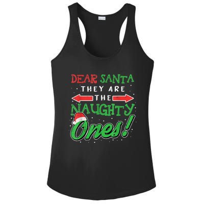 Dear Santa They Are The Naughty Ones Funny Christmas Ladies PosiCharge Competitor Racerback Tank