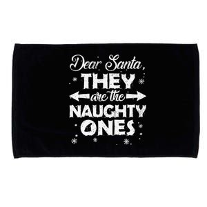 Dear Santa They Are The Naughty Ones Christmas Family Funny Cute.png Microfiber Hand Towel