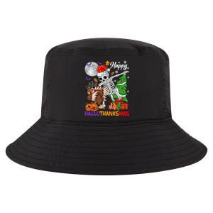 Dabbing Skeleton Turkey Christmas Tree Happy Hallothanksmas Gift Cool Comfort Performance Bucket Hat