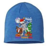 Dabbing Skeleton Turkey Christmas Tree Happy Hallothanksmas Gift Sustainable Beanie