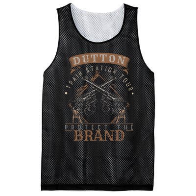 Dutton Station Tours Protect Sarcastic Saying Pun Gag Mesh Reversible Basketball Jersey Tank