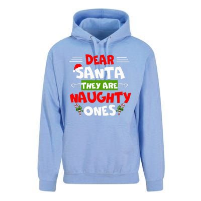 Dear Santa They Are Naughty Ones Christmas Funny Gift Unisex Surf Hoodie