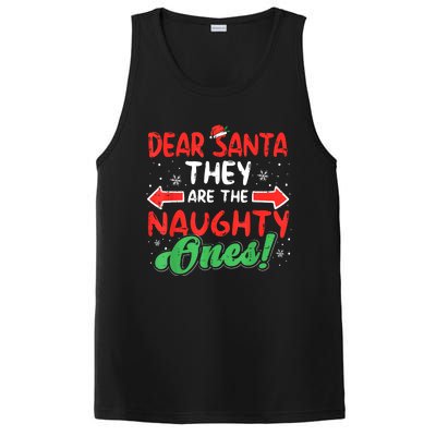 Dear Santa They Naughty Ones Christmas Xmas PosiCharge Competitor Tank