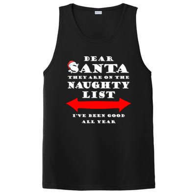 Dear Santa They Are On The Naughty List Christmas Gift Idea Gift PosiCharge Competitor Tank