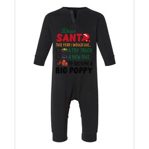 Dear Santa This Year I Would Like To Become A Big Poppy Infant Fleece One Piece