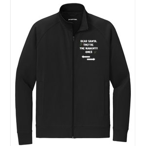 Dear Santa They Are The Naughty Ones Funny Christmas Funny Gift Great Gift Stretch Full-Zip Cadet Jacket