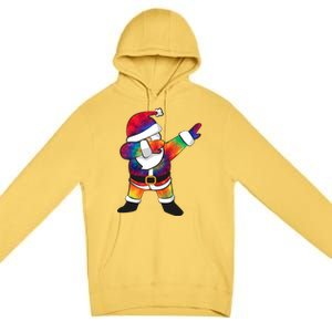 Dabbing Santa Tie Dye Christmas Long Sleeve Dab Premium Pullover Hoodie