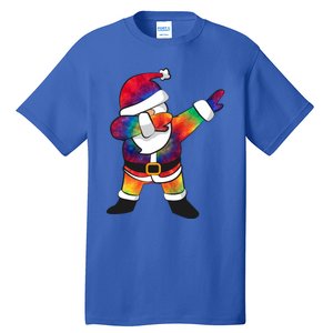 Dabbing Santa Tie Dye Christmas Long Sleeve Dab Tall T-Shirt