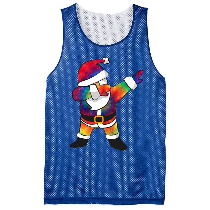 Dabbing Santa Tie Dye Christmas Long Sleeve Dab Mesh Reversible Basketball Jersey Tank