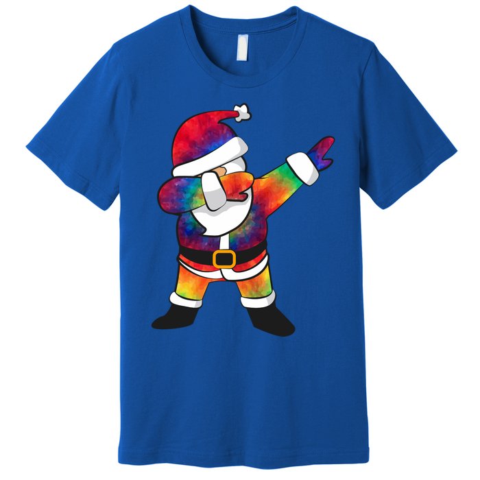 Dabbing Santa Tie Dye Christmas Long Sleeve Dab Premium T-Shirt