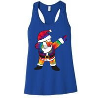 Dabbing Santa Tie Dye Christmas Long Sleeve Dab Women's Racerback Tank