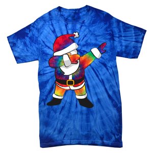 Dabbing Santa Tie Dye Christmas Long Sleeve Dab Tie-Dye T-Shirt