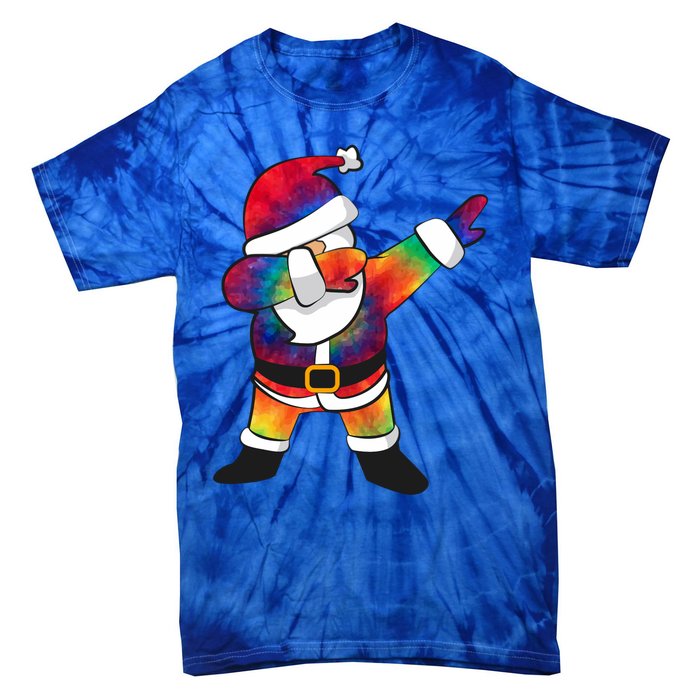 Dabbing Santa Tie Dye Christmas Long Sleeve Dab Tie-Dye T-Shirt