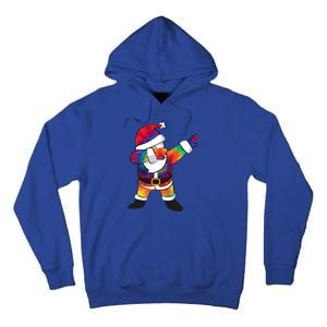 Dabbing Santa Tie Dye Christmas Long Sleeve Dab Tall Hoodie