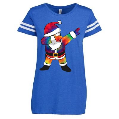 Dabbing Santa Tie Dye Christmas Long Sleeve Dab Enza Ladies Jersey Football T-Shirt