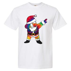 Dabbing Santa Tie Dye Christmas Long Sleeve Dab Garment-Dyed Heavyweight T-Shirt