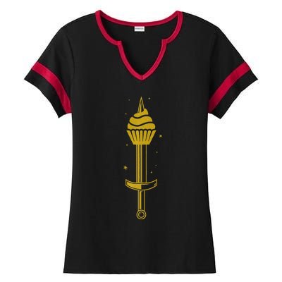 Dowser Series Tenth Anniversary Goldprinting Ladies Halftime Notch Neck Tee