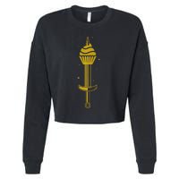 Dowser Series Tenth Anniversary Goldprinting Cropped Pullover Crew