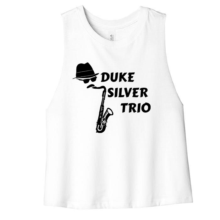 Duke Silver Trio Women's Racerback Cropped Tank